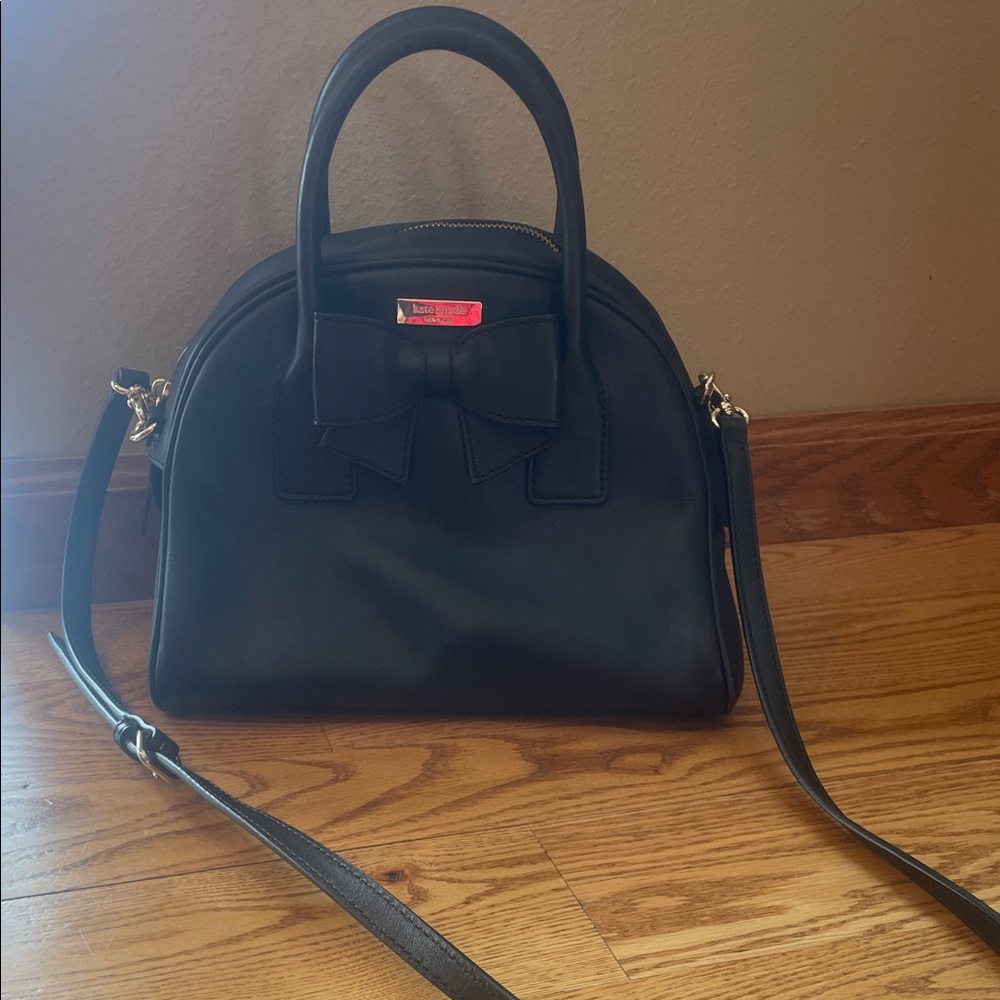 Kate Spade Black Satchel with Bow Detail